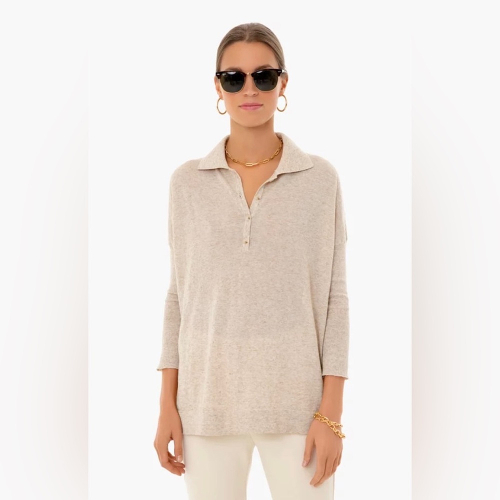 Tuckernuck Ecru Knit Polo